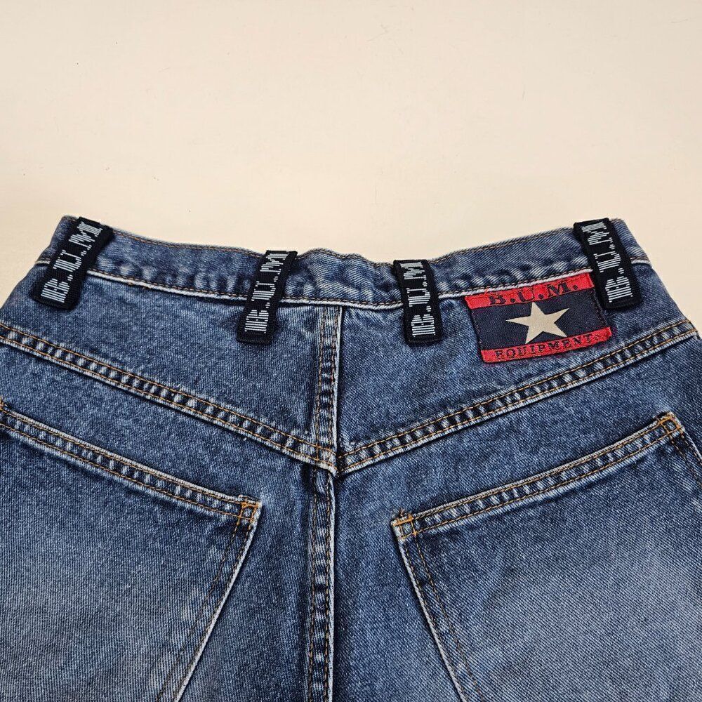 Vintage‎ Bum Equipment Denim Blue Jean Shorts High Rise 90s Y2K Women's Size 27" - Picture 9 of 12